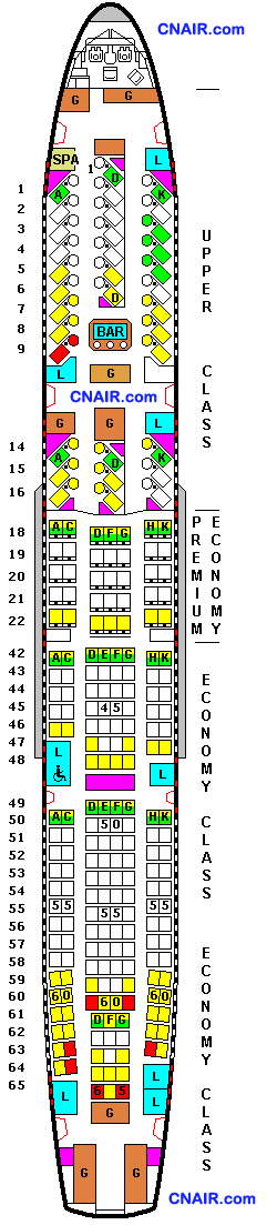 英國維珍航空公司空中客車A340-300(Suites)座位圖