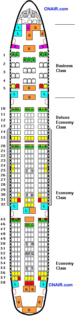 越南航空公司波音777-200 (Three class) 