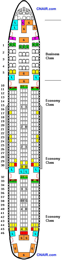 越南航空公司波音777-200 (Two class)