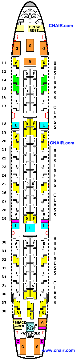 新加坡航空公司空中客車A340-500 (All Business Class)機(jī)型