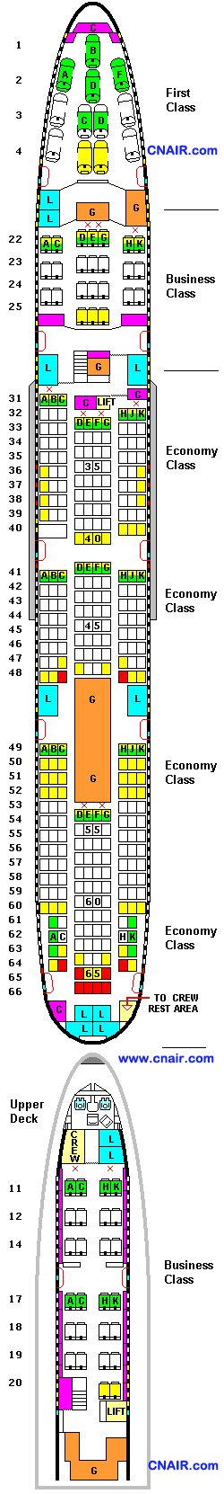 新加坡航空公司波音747-400 (Version 3)機型