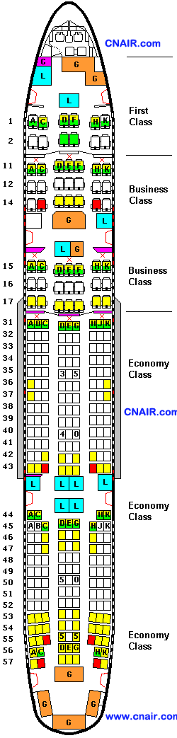 新加坡航空公司波音777-200 (Version 1)機型