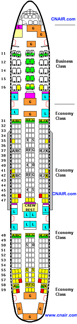 新加坡航空公司波音777-200ER (Version 1)機型