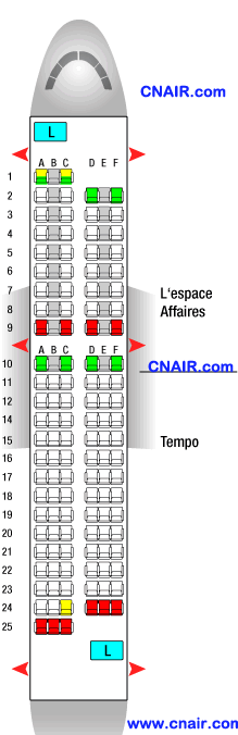 法國航空公司空中客車Airbus A319 (Europe - 133 Passengers)機(jī)型