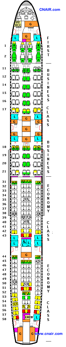 泰國航空公司空中客車A340-600 (Version 3461)機型