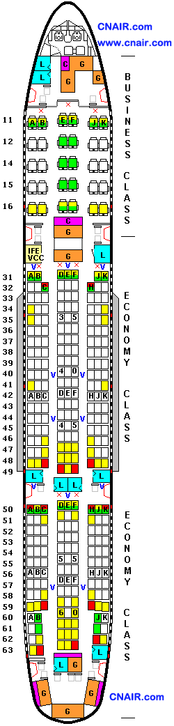 泰國航空公司波音 777-200 (Version 7723)機型