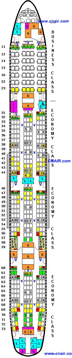 泰國航空公司波音 777-300 (Version 7731)機(jī)型