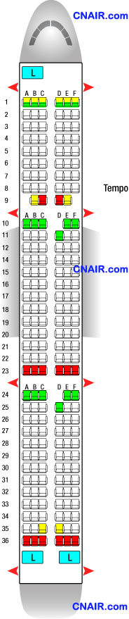 法國航空公司空中客車Airbus A321 (Metropole - 206 Passengers)機型