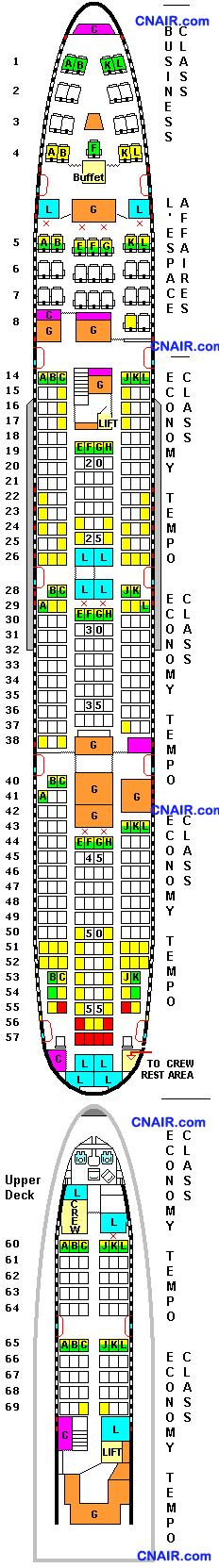 法國航空公司波音Boeing 747-400 機型