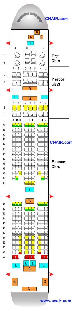 韓國航空公司波音777-200ER (248 seats) 機型