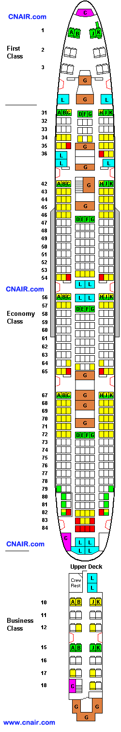 印度航空公司波音Boeing 747-400 (Flat Sleeper) 機型