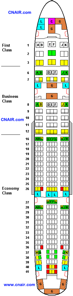 阿聯(lián)酋航空公司波音777-200 (Three class)機(jī)型