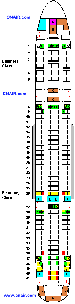 阿聯(lián)酋航空公司波音 777-200 (Two class)機型