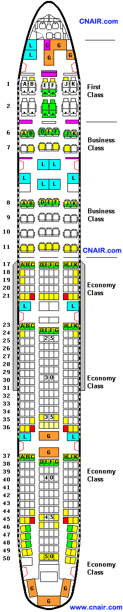 阿聯酋航空公司波音777-300 (ER three class)機型