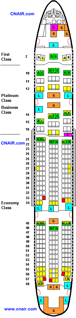 以色列航空公司波音777-200 (Three class)機(jī)型