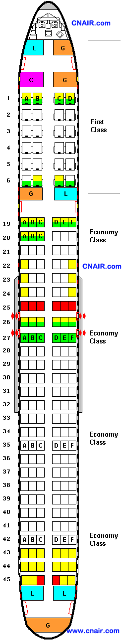 德爾塔航空公司波音757-200 (Two class)機型