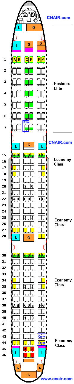 德爾塔航空公司波音767-400ER (Trans-Atlantic) 機型