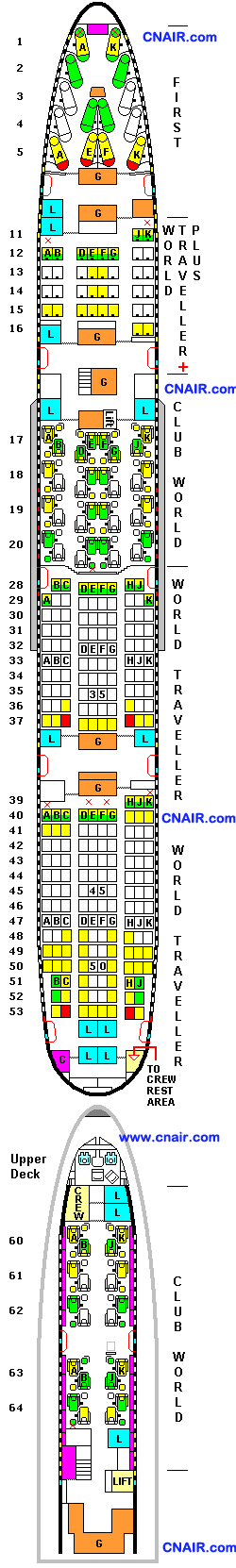 英航航空公司波音Boeing 747-400 (52Next Generation Club World) 機型