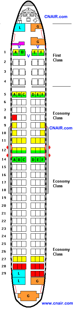 美國大陸航空公司波音737-800 (16 First Class seats) 機(jī)型