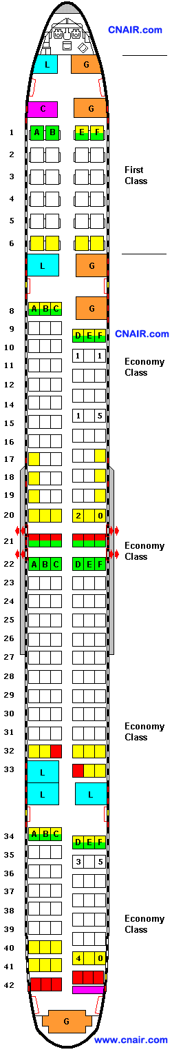 美國大陸航空公司波音757-300 (Domestic)  機型