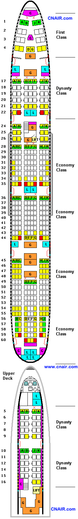 中國國際航空公司波音Boeing 747-400 (Version 1 - Retired) 機型